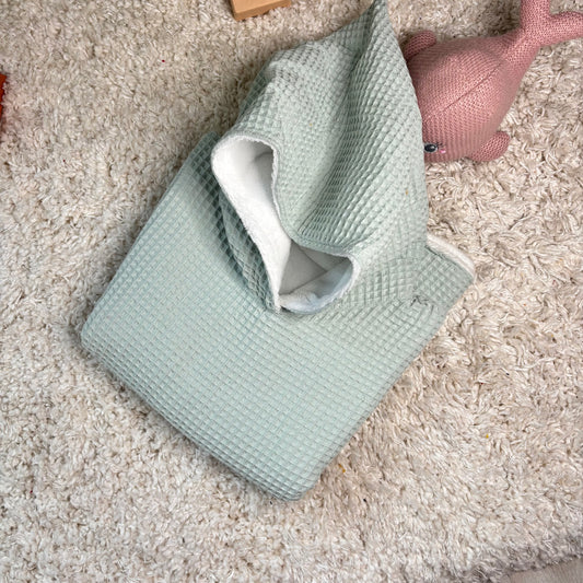 Poncho de bain vert d'eau